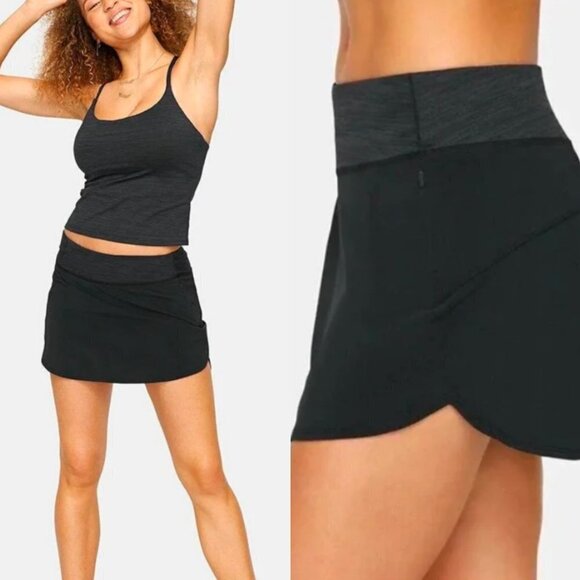 🌻 OUTDOOR VOICES Hudson Black Athletic Skort Skirt Size Small - Picture 1 of 5